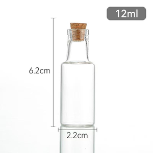 Frasco de vidrio de borosilicato alto con tapón de corcho Durable resistente al calor Almacenamiento de alimentos Té Embalaje de dulces Muestra de bayas de Goji - Product Image 5