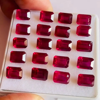 Rubis naturel du Mozambique, taille émeraude, pierre précieuse traitée thermiquement, qualité AAA, certifié IGI, 8x6mm, 71,65 carats, lustre unique, magnifique