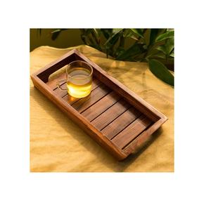 Bandeja de madera para servir de Acacia al por mayor, decoración del hogar de grado alimenticio, forma cuadrada Rectangular Vintage y gran oferta - Product Image 1