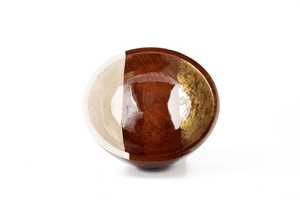 Ensaladera de madera natural de estilo ecológico, cuenco redondo hecho a mano con estampado de esmalte para una vida saludable y decoración de comedor - Product Image 4