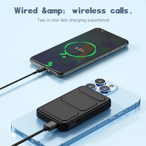 Agenda, diario, cuaderno con batería externa y USB, batería externa ultrafina tipo tarjeta, mini batería portátil de 5000 mAh con cable integrado - Product Image 6