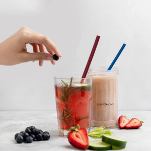 Pailles jetables biodégradables de qualité supérieure 6.5mm-8mm-10mm paille de balle pour bubble tea smoothie jus shakes dans la maison hôtel - Product Image 1