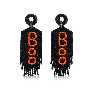 Pendientes geométricos con cuentas de Halloween para mujeres y niñas, diseño superior chapado en oro, el mejor precio competitivo para Cosplay - Product Image 6