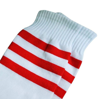 Chaussettes de sport Chaussettes longues à rayures rouges pour l'école Chaussettes unisexes pour le football