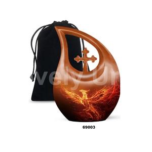 รูปนกฟีนิกซ์สีน้ำเงินสวยงามสำหรับใส่เถ้ากระดูกผู้ใหญ่สำหรับใส่เถ้ากระดูกของมนุษย์ตกแต่งพร้อมถุงกำมะหยี่ฟรี - Product Image 3