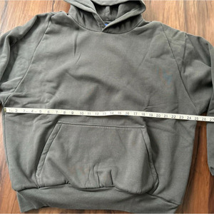 เสื้อฮู้ดสวมหัวมีฮู้ดแบบปรับได้มีกระเป๋าจิงโจ้ TBF-168ผ้าฝ้ายพิมพ์ลายสีทึบใส่ได้ทุกเพศฤดูหนาว - Product Image 3