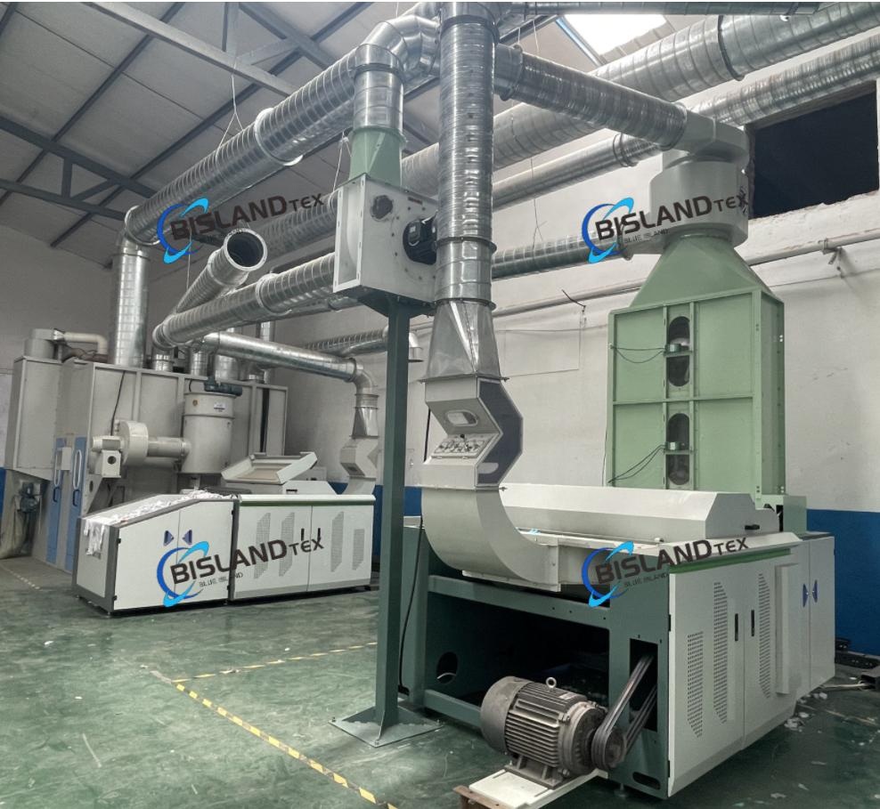 Textile Recycling Machine for PET Fiber-to-fiber /PP Nonwoven Fabric and Geotextiles Waste Recycling Machine