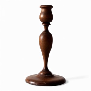 Elegant Tall Brown Wooden <b>Taper</b> <b>Candle</b> <b>Holder</b> Pair With Slim Carved Silhouette For Sophisticated Home Decor - Product Image 5