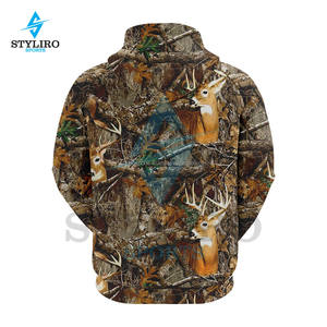 เสื้อฮู้ดปักลายทหารสำหรับล่าสัตว์ในฤดูหนาว คุณภาพสูง ขายส่ง สำหรับผู้ชาย ผลิตจากโพลีเอสเตอร์ 100% - Product Image 6