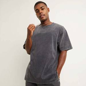 T-shirt surdimensionné hip hop vintage en coton lavé à l'acide: personnalisation en gros de haute qualité, coupe en boîte - Product Image 2