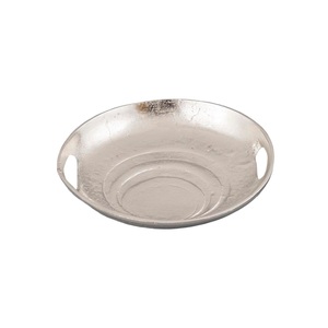 Bandeja de Servir de Aluminio de Diseño Moderno y Lujoso con Asa, Bandejas Redondas de Aluminio de Alta Calidad de la India - Product Image 5