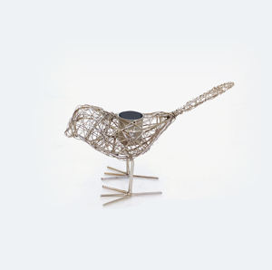 Escultura de Pájaro de Alambre Hecha a Mano, Portavelas Decorativo de Metal con Forma de Pájaro, Decoración Artística para el Hogar - Product Image 1