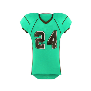 with team name premium quality 100%polyester football jersey shirts top V-neck breathable <b>American</b> football jersey customized - Product Image 2
