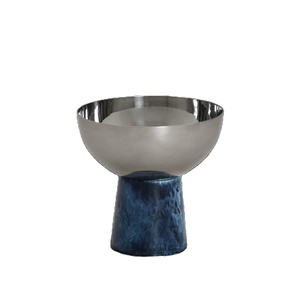 Bols à dattes élégants pour la maison hôtel Restaurant bol nickelé en Aluminium dattes Fruits secs service de table à pieds - Product Image 4