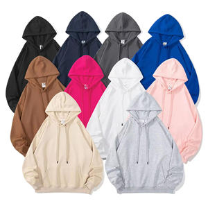 เสื้อฮู้ดดี้สีพื้นลำลองสำหรับผู้ชาย ผ้าฝ้าย 100% ผ้าฟลีซอุ่นสำหรับฤดูหนาว เสื้อสเวตเชิ้ตฮิปฮอป สตรีทแวร์ แฟชั่น ทรงปกติ แบบสวมหัว - Product Image 1