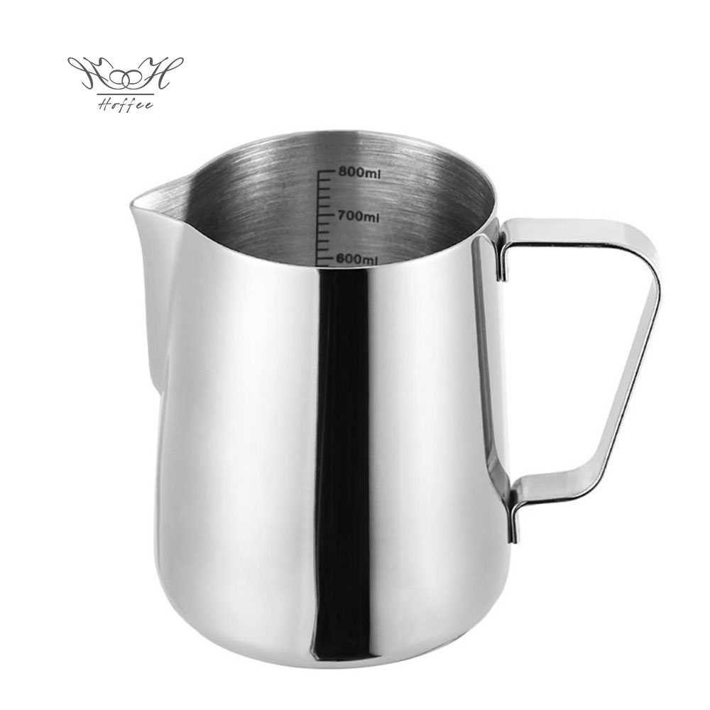 Taille multiple 1mm Pot à lait en acier inoxydable 304 Barista Pichet à lait Latte Art Mousseur Chauffe-tasse Pot à lait Café Pichet à lait