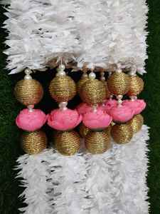 Traditional Elegant <b>Vintage</b> Jasmine Garland Jhoomer Bells Ganesh Chaturthi Diwali Punjabi Wedding Hanging Decorations for Mandap - Product Image 6