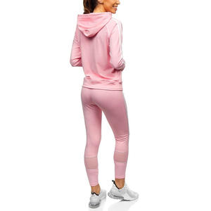 Chándal de talla grande con logotipo personalizado para otoño, conjunto de chándal informal de algodón y poliéster para mujer, ropa deportiva, traje para correr - Product Image 3