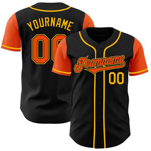 2026 nouveau maillot d'équipe de Baseball de haute qualité noir Double point Polyester respirant grande taille disponible nom d'équipe personnalisable - Product Image 3