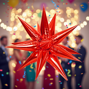 Party <b>Love</b> Balloon Estrella Multipuntas Red 26 Inch <b>66</b> Cm 12 Pcs Bag - Product Image 2