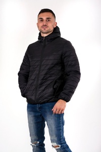 Chaqueta acolchada con capucha informal para hombre 2025, cortavientos de alta calidad con estampado informal, chaqueta personalizada de invierno al por mayor - Product Image 5