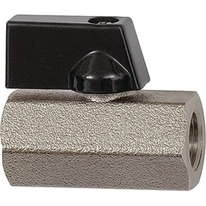 Mini-vanne à boisseau sphérique RIEGLER 6 mm 1/4'' filetage interne/externe, lot de 10, DN 8 mm SW1 21 mm - Product Image 1