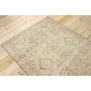 Alfombra Vintage de 3.8x6.9 pies, Alfombra Persa Turca de Lana Gris - Product Image 4