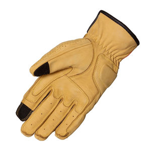 Sand Leather Summer Heritage Retro Motorbike Gloves Motorcycle Auto Racing Wear Genuine Leather Gloves For Men - Product Image 2