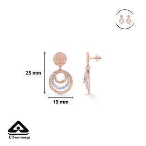 Boucles d'oreilles plaquées or Orbelle Charm Drops & Dangler - Bijoux classiques géométriques avec accent de perles et de diamants pour mariage, fête ou cadeau - Product Image 6