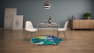 พรมขนสัตว์ทำมือขนาดใหญ่ เป็นมิตรกับสิ่งแวดล้อม ลายสก็อต ดีไซน์ทันสมัย ปักลายแบบห่วง คุณภาพสูง ป้องกันคราบ ไม่ลื่น - Product Image 5