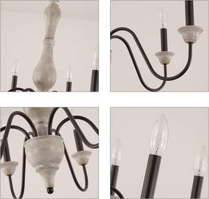 <b>Chandelier</b> Farmhouse Vintage Antique <b>Chandelier</b> Pendant <b>Light</b> Fixtures for <b>Kitchen</b> Island Dining Room Living Room - Product Image 6