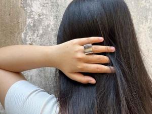 Bague en corne de buffle polie, bijoux pour fête, mariage, anniversaire, vente chaude, couleur corne naturelle - Product Image 3