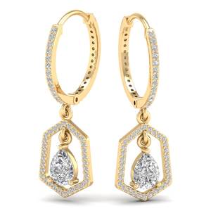 REYES Nuevo diseño HPHT CVD Pendientes de diamantes cultivados en laboratorio de 1,9 quilates en oro de 14 quilates Pendientes de compromiso Joyería fina de moda para mujer - Product Image 1