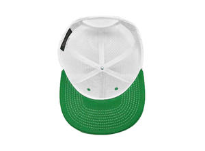 Sombrero de camionero verde liso, parte trasera de malla, forma 6606, logotipo personalizado, bordado, gorras deportivas de alta calidad, sombreros de fabricante de Vietnam - Product Image 6