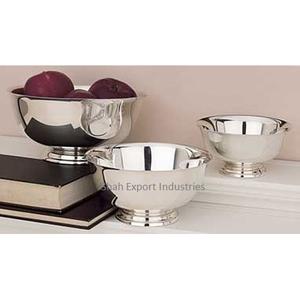 Bol à fruits en métal argenté de bonne qualité avec base pour le salon, la salle à manger, décoration de table, centre de table, bols à fruits - Product Image 3