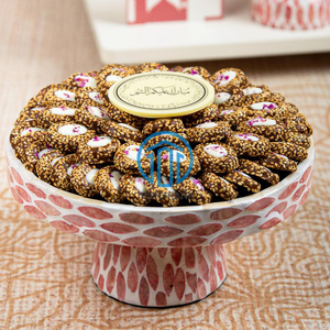Hot Collection attrayant personnalisé pour Ramadan Eid chocolat décor arabe Ramadan Eid nacre incrustation plateau de service - Product Image 2