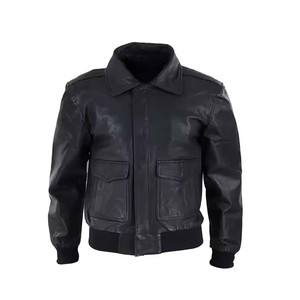 Veste en cuir de mouton unisexe de style américain à la mode de motard de conception classique de qualité supérieure - Product Image 4