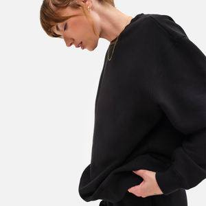 Women's Oversized Fleece Sweatshirt Customized Logo with Pockets Plus Size Wholesale Winter Wear - Product Image 4