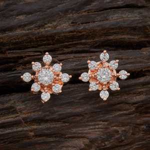 Boucles d'oreilles clous en zircon, design vintage religieux, tendance, flocon de neige, papillon, géométrique, pour cadeau de fête, avec diamant et perle, en alliage de zinc - Product Image 1