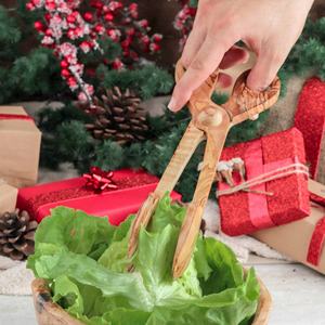 ชามสลัดไม้ทนทานพร้อมที่คีบสำหรับเสิร์ฟสลัด - Product Image 3