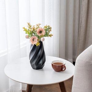 Jarrón de flores negro de esencia brillante, diseño moderno, macetas decorativas de Metal detalladas intrincadas para el hogar, la Oficina y la decoración de eventos - Product Image 5