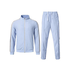 Venta al por mayor de ropa deportiva de manga larga para hombres, conjunto de 2 piezas, sudadera con cremallera, sudaderas con capucha, pantalones de chándal, conjuntos de Jogger personalizados para hombres, chándales - Product Image 2