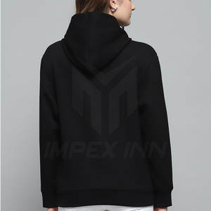 .เสื้อฮู้ดแบบเรียบง่ายสำหรับผู้หญิงมีผ้าฝ้ายระบายอากาศได้ดีและมีกระเป๋าแบบจิงโจ้เหมาะสำหรับวันที่อากาศหนาวเย็นหรือสวมใส่แบบสตรีท - Product Image 3