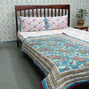 New Arrival Luxury 100% Organic Cotton Block Printed Baby <b>Quilt</b> Economical Price with Polyester Filling Handmade for Toddlers - Product Image 3