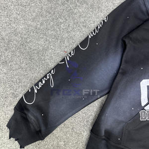 Nouveau sweat à capuche à fermeture éclair de qualité supérieure très demandé imprimé en relief fabriqué en usine à prix avantageux sweats à capuche pour hommes sweats à capuche pour hommes - Product Image 3