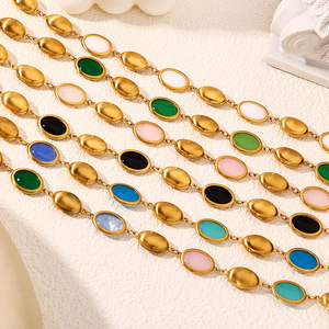 POP Kalung liontin hati Solid baja tahan karat wanita, perhiasan rantai Sweater tidak pudar tanpa alergi - Product Image 4