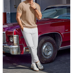 Ropa deportiva, camisa de manga corta con cuello, polos de Golf ajustados para hombres, camiseta de secado rápido para hombre, Polo, estilo informal de verano - Product Image 5