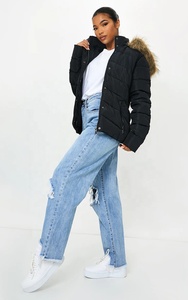 Chaquetas acolchadas de burbujas sólidas de Invierno para mujer, abrigos acolchados de retales de punto personalizados, abrigos gruesos y cálidos rellenos de algodón - Product Image 3