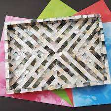 Bandeja de Nácar Hecha a Mano de Alta Calidad para el Hogar y Hoteles, Bandeja de Servicio para la Industria Hotelera, Bandeja para Servir Alimentos - Product Image 4