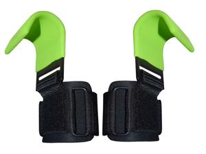 Ganchos de agarre para levantamiento de pesas con logotipo personalizado al por mayor, con muñequeras y correas para powerlifting, culturismo y entrenamiento en el gimnasio. - Product Image 4